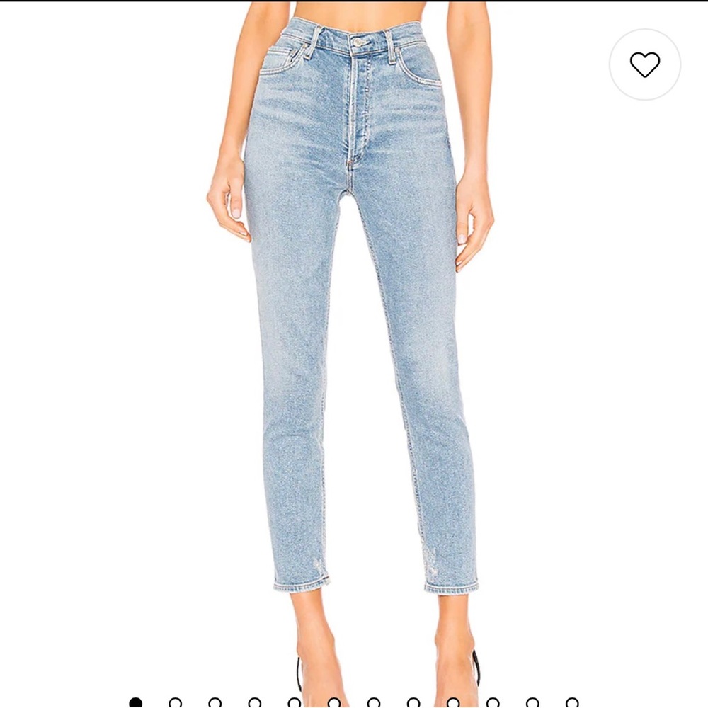 NWT AGOLDE Nico High Rise Slim Fit Button Fly size 26